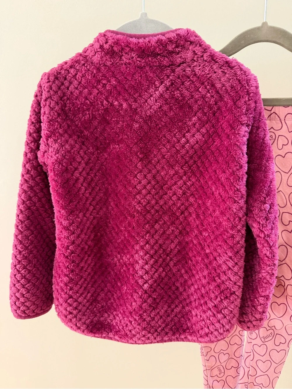 Juicy Couture Girls 4T Sherpa Fleece Quarter Zip Heart Leggings 2 Piece Set